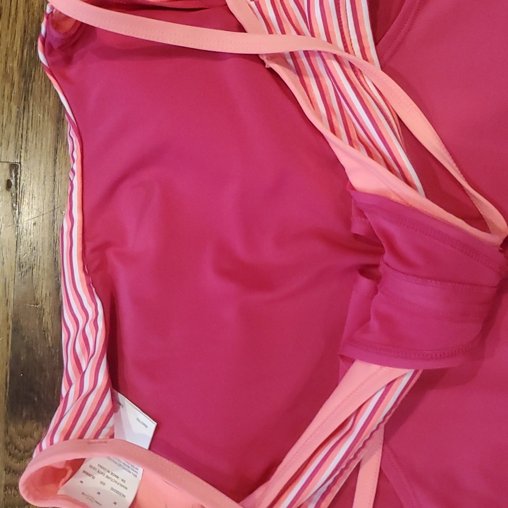 Womens Nike pink and white tankini swim top size M - Picture 4 of 6